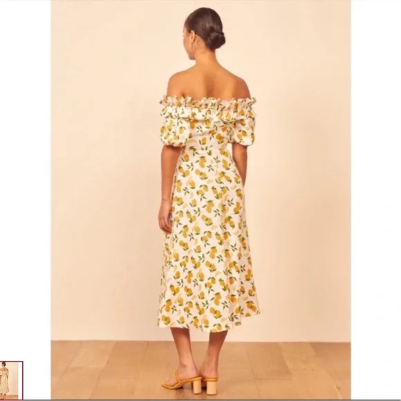 Reformation Marley Dress Lemonade NWT - Picture 3 of 13